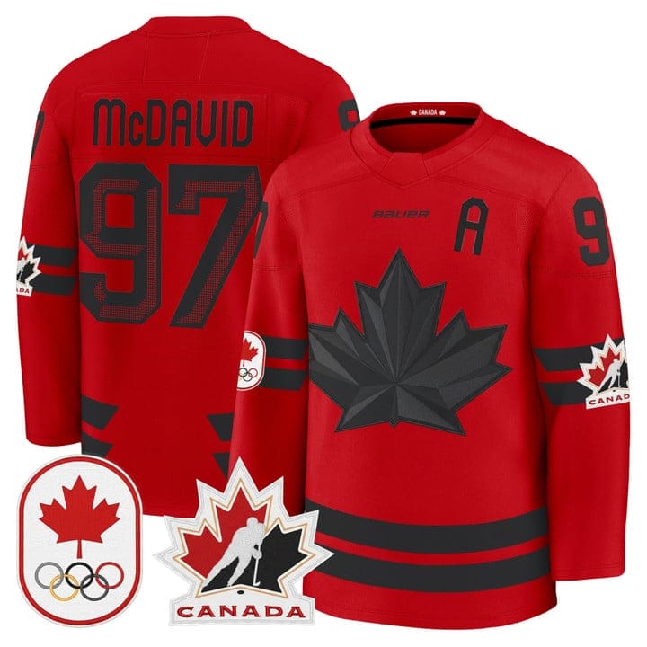 Connor McDavid Jersey #97 Canada Olympic Premium Hockey 2026 Stitched - Image 2