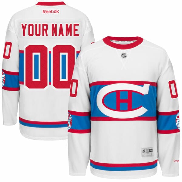Custom Montreal Canadiens Jersey Name And Number 2016 Winter White Reebok Classic 5 Custom Montreal Canadiens Jersey Name And Number 2016 Winter White Reebok Classic