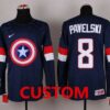 Custom Olympics USA Jersey Name And Number 2015 Navy Blue Captain America Fashion Team 4 Custom USA Jersey Name And Number 2015 Navy Blue Captain America Fashion Team