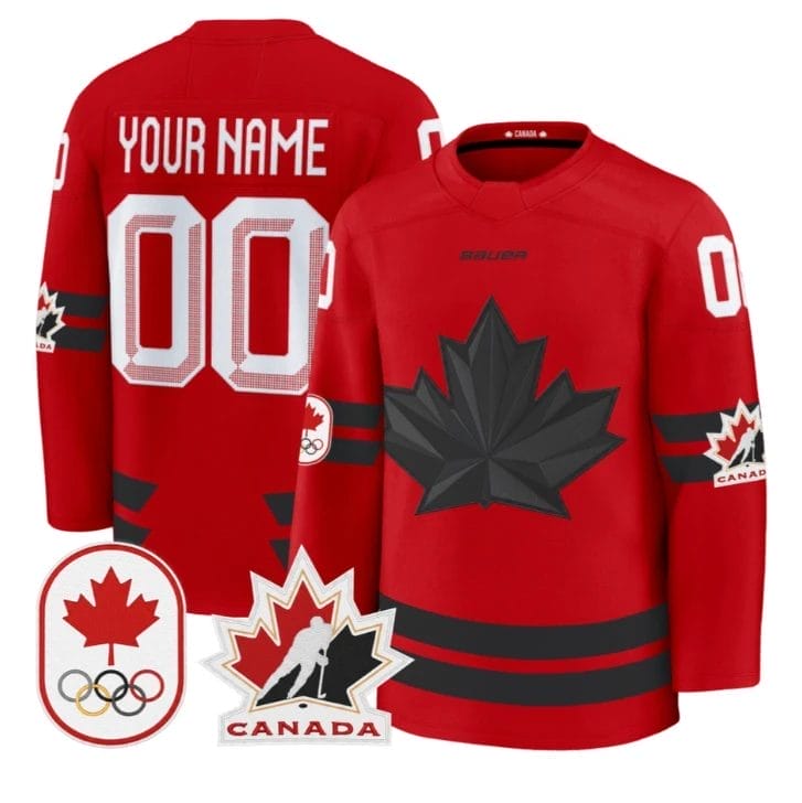 Custom Canada Olympic Jersey Name, Number 2026 Premium Hockey All Stitched - Image 2