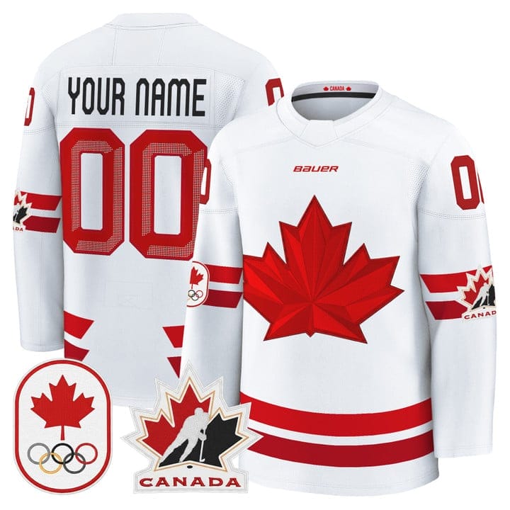 Custom Canada Olympic Jersey Name, Number Premium Hockey 2026 Stitched 4 Custom Canada Olympic Jersey Name, Number Premium Hockey 2026 Stitched - Image 4