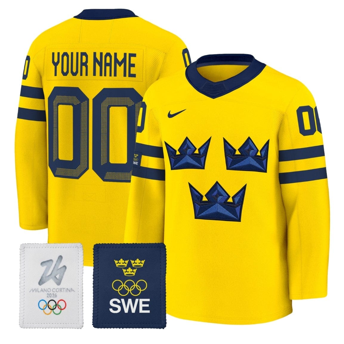 Custom Sweden Olympic 2026 Jersey Name, Number Premium All Stitched 4 Custom Sweden Olympic 2026 Jersey Name Number Premium All Stitched Gold 5f5fce84 7201 42a8 b500 ca1ce362934c