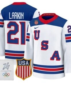 Dylan Larkin Jersey 21 USA Olympic 2026 Premium Hockey All Stitched White