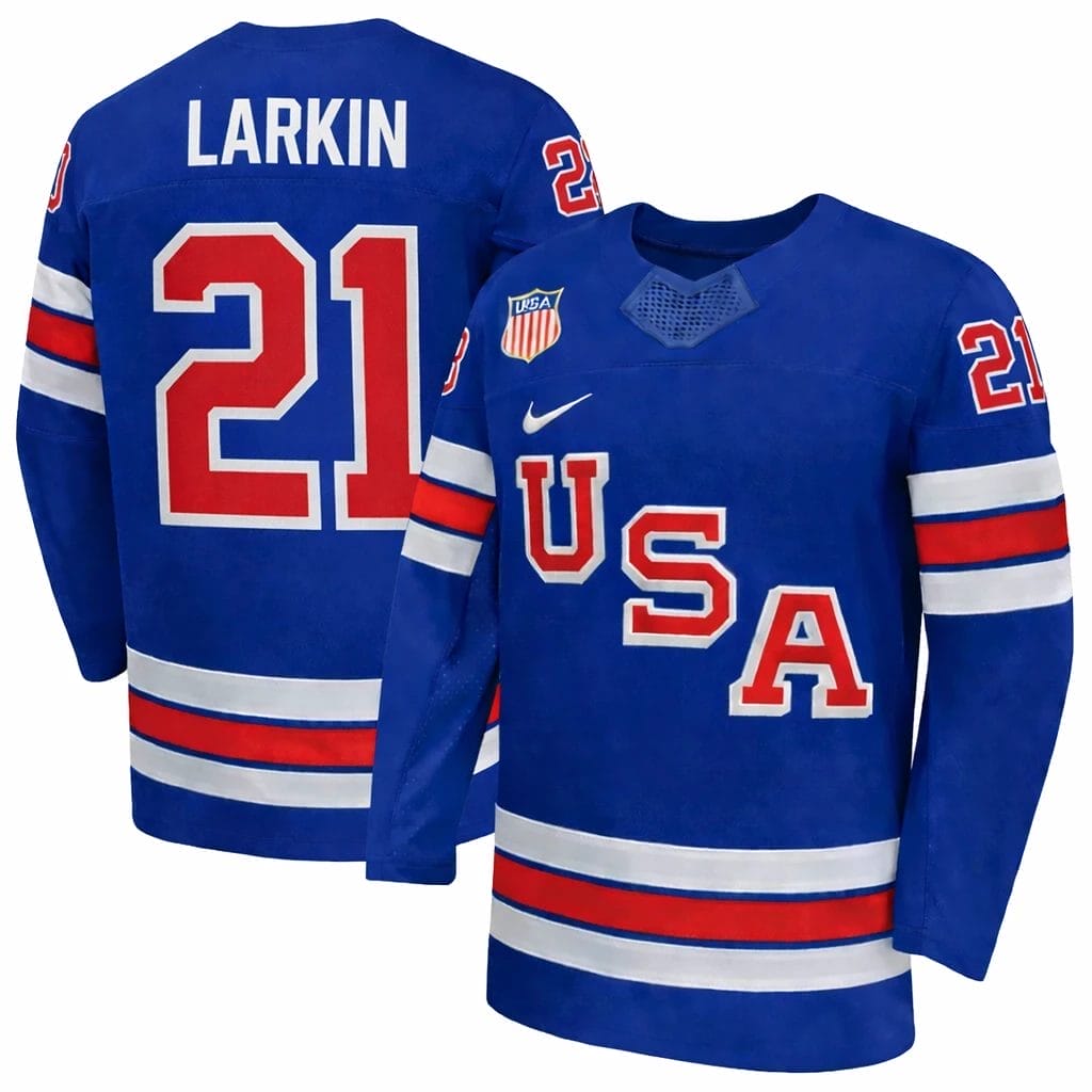 Dylan Larkin Jersey Team USA Winter Olympics 2026 Hockey Premium STITCHED 7 Dylan Larkin Jersey Team USA Winter Olympics 2026 Hockey Premium STITCHED Blue