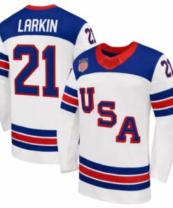 Dylan Larkin Jersey Team USA Winter Olympics 2026 Hockey Premium STITCHED 4 Dylan Larkin Jersey Team USA Winter Olympics 2026 Hockey Premium STITCHED White
