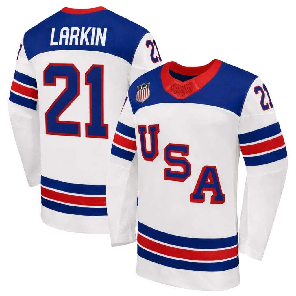 Dylan Larkin Jersey Team USA Winter Olympics 2026 Hockey Premium STITCHED 2 Dylan Larkin Jersey Team USA Winter Olympics 2026 Hockey Premium STITCHED - Image 2