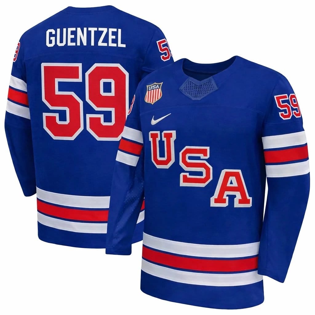 Jake Guentzel Jersey Team USA Winter Olympics 2026 Hockey Premium STITCHED 7 Jake Guentzel Jersey Team USA Winter Olympics 2026 Hockey Premium STITCHED Blue