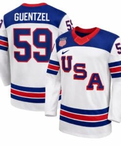 Jake Guentzel Jersey Team USA Winter Olympics 2026 Hockey Premium STITCHED 4 Jake Guentzel Jersey Team USA Winter Olympics 2026 Hockey Premium STITCHED White