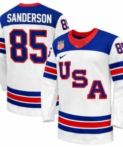 Jake Sanderson Jersey Team USA Winter Olympics 2026 Hockey Premium STITCHED White