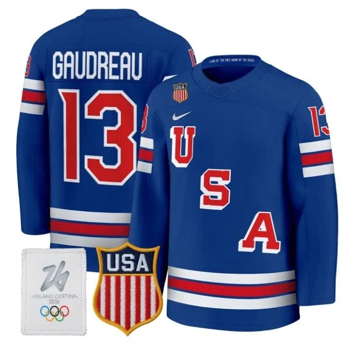 Johnny Gaudreau Jersey #13 USA Olympic 2026 Premium Hockey All Stitched 7 Johnny Gaudreau Jersey 13 USA Olympic 2026 Premium Hockey All Stitched Royal