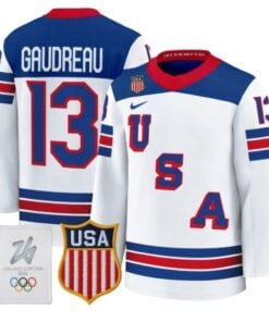 Johnny Gaudreau Jersey 13 USA Olympic 2026 Premium Hockey All Stitched White