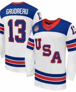 Johnny Gaudreau Jersey Team USA Winter Olympics 2026 Hockey Premium STITCHED 4 Johnny Gaudreau Jersey Team USA Winter Olympics 2026 Hockey Premium STITCHED White