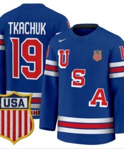 Matthew Tkachuk Jersey #19 USA Olympic 2026 Premium Hockey Stitched