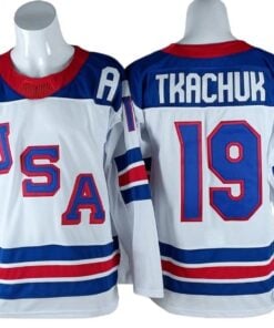 Alternative view of Matthew Tkachuk Jersey #19 Winter Olympics Team USA 2026 Hockey Stitched