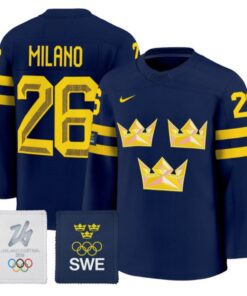 Alternative view of Milano Jersey #26 Sweden Olympic 2026 Premium All Stitched