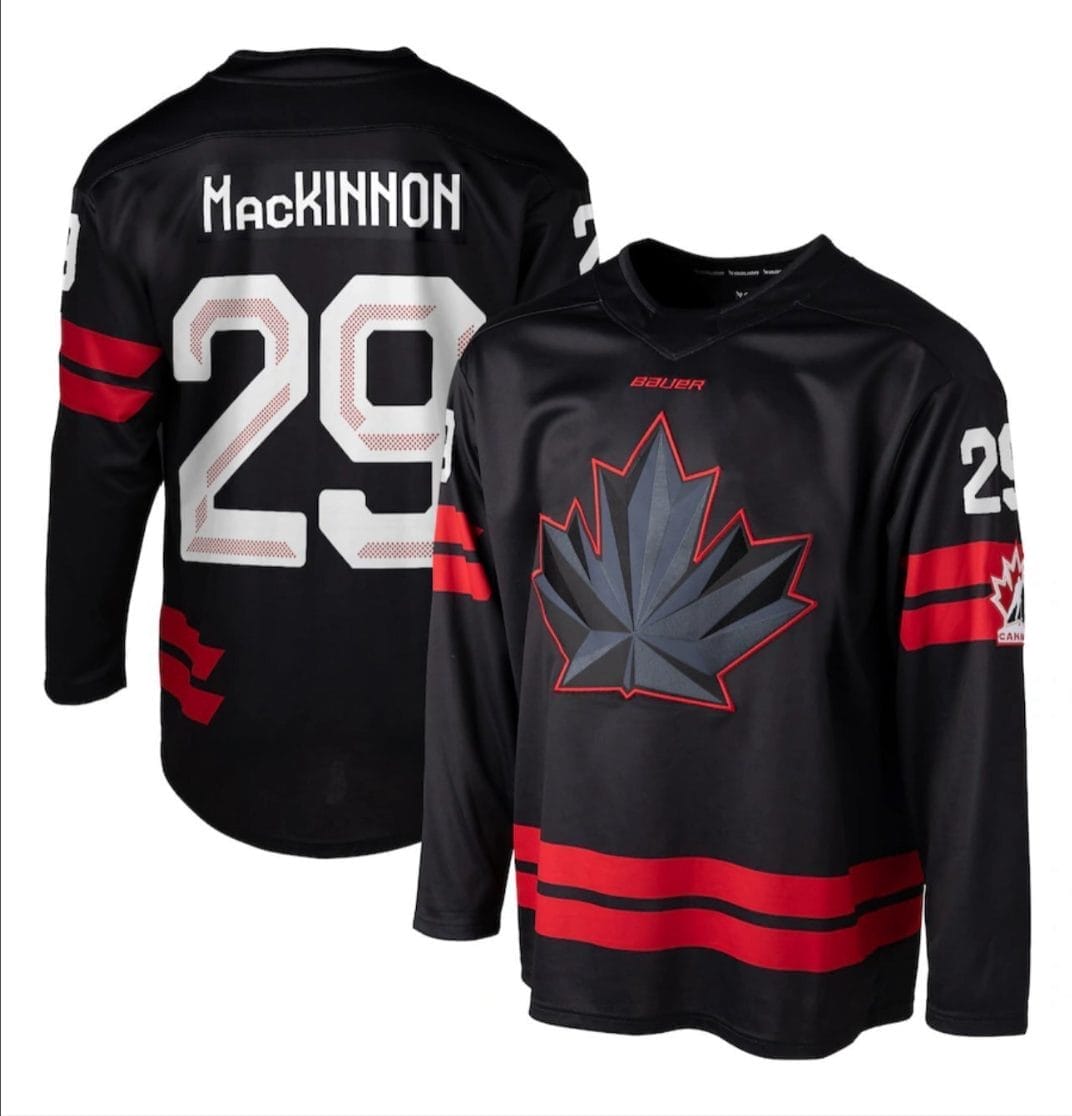 Nathan MacKinnon Jersey #29 Team Canada 2026 Winter Olympics Stitched Black 1 Nathan MacKinnon Jersey #29 Team Canada 2026 Winter Olympics Stitched Black