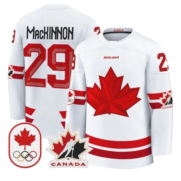 Nathan MacKinnon Jersey #29 Canada Olympic 2026 Premium Hockey Stitched 3 Nathan MacKinnon Jersey #29 Canada Olympic 2026 Premium Hockey Stitched - Image 3