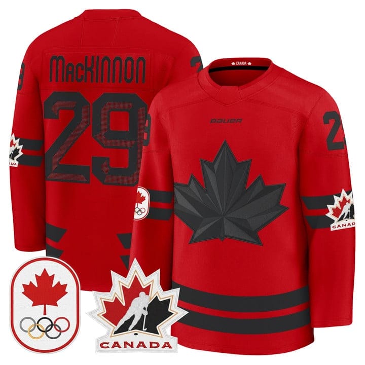 Nathan MacKinnon Jersey #29 Canada Olympic Premium Hockey 2026 Stitched 2 Nathan MacKinnon Jersey #29 Canada Olympic Premium Hockey 2026 Stitched - Image 2