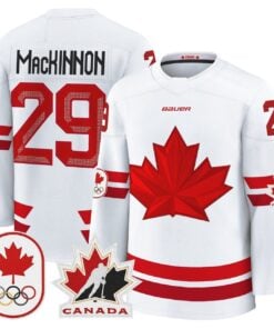 Nathan MacKinnon Jersey #29 Canada Olympic Premium Hockey Stitched 6 Nathan MacKinnon Jersey 29 Canada Olympic Premium Hockey Stitched White