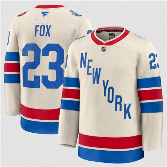 New York Rangers #23 Adam Fox Cream 2026 Winter Classic Stitched Hockey Jersey 5