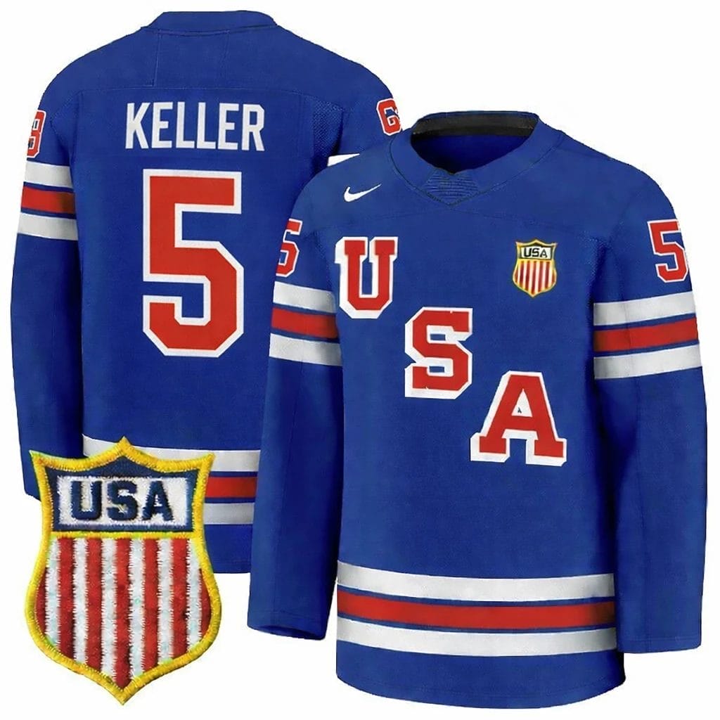 Megan Keller Jersey #5 Team USA Winter Olympics 2026 Hockey Premium STITCHED Blue 4 QuinnHughesJersey 5TeamUSAWinterOlympics2026HockeyPremiumSTITCHEDBlue