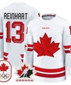 Sam Reinhart Jersey 13 Canada Olympic Premium Hockey 2026 Stitched White