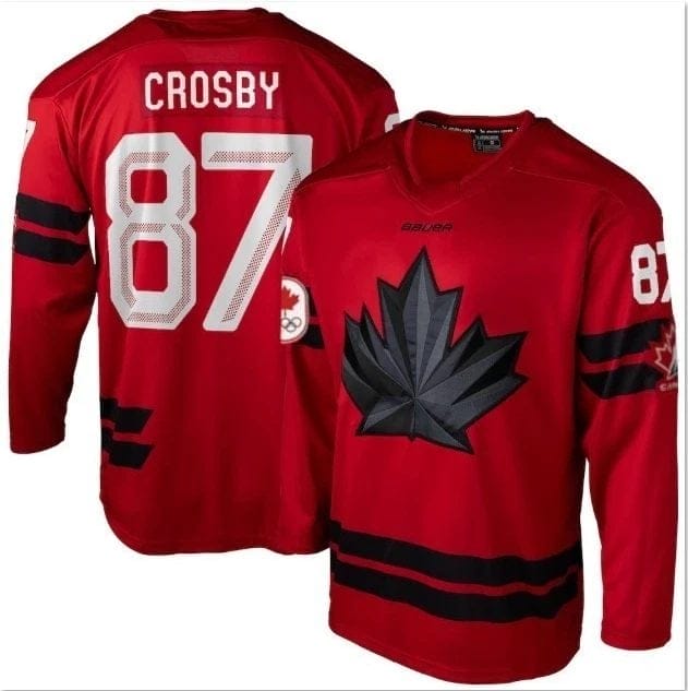 SidneyCrosbyTeamCanada2026WinterOlympicsJerseyRedAllSTITCHED
