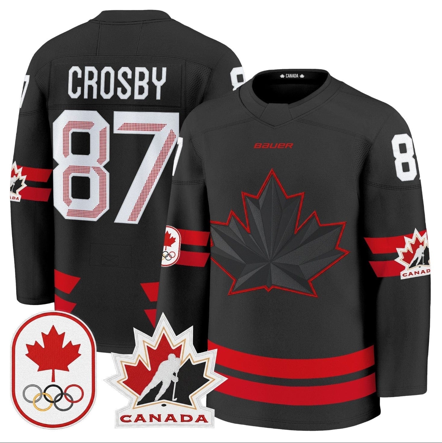 Sidney Crosby Jersey #87 Canada Olympic Premium Hockey Stitched 8 Sidney Crosby Jersey 87 Canada Olympic Premium Hockey Stitched Black