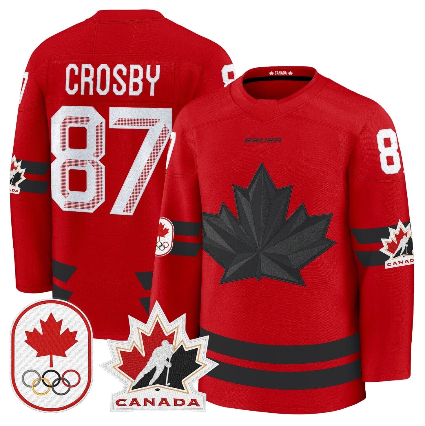 Sidney Crosby Jersey #87 Canada Olympic Premium Hockey Stitched - Image 2