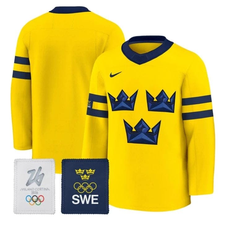 Team Jersey Blank Sweden Olympic 2026 Premium Hockey All Stitched 6 Team Jersey Blank Sweden Olympic 2026 Premium Hockey All Stitched Gold