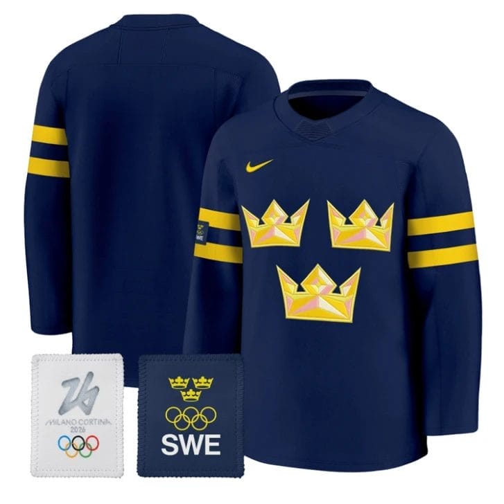 Team Jersey Blank Sweden Olympic 2026 Premium Hockey All Stitched 2 Team Jersey Blank Sweden Olympic 2026 Premium Hockey All Stitched - Image 2