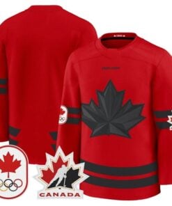 Team Jersey Canada Olympic Premium Hockey 2026 Stitched 5 Team Jersey Canada Olympic Premium Hockey 2026 Stitched Red