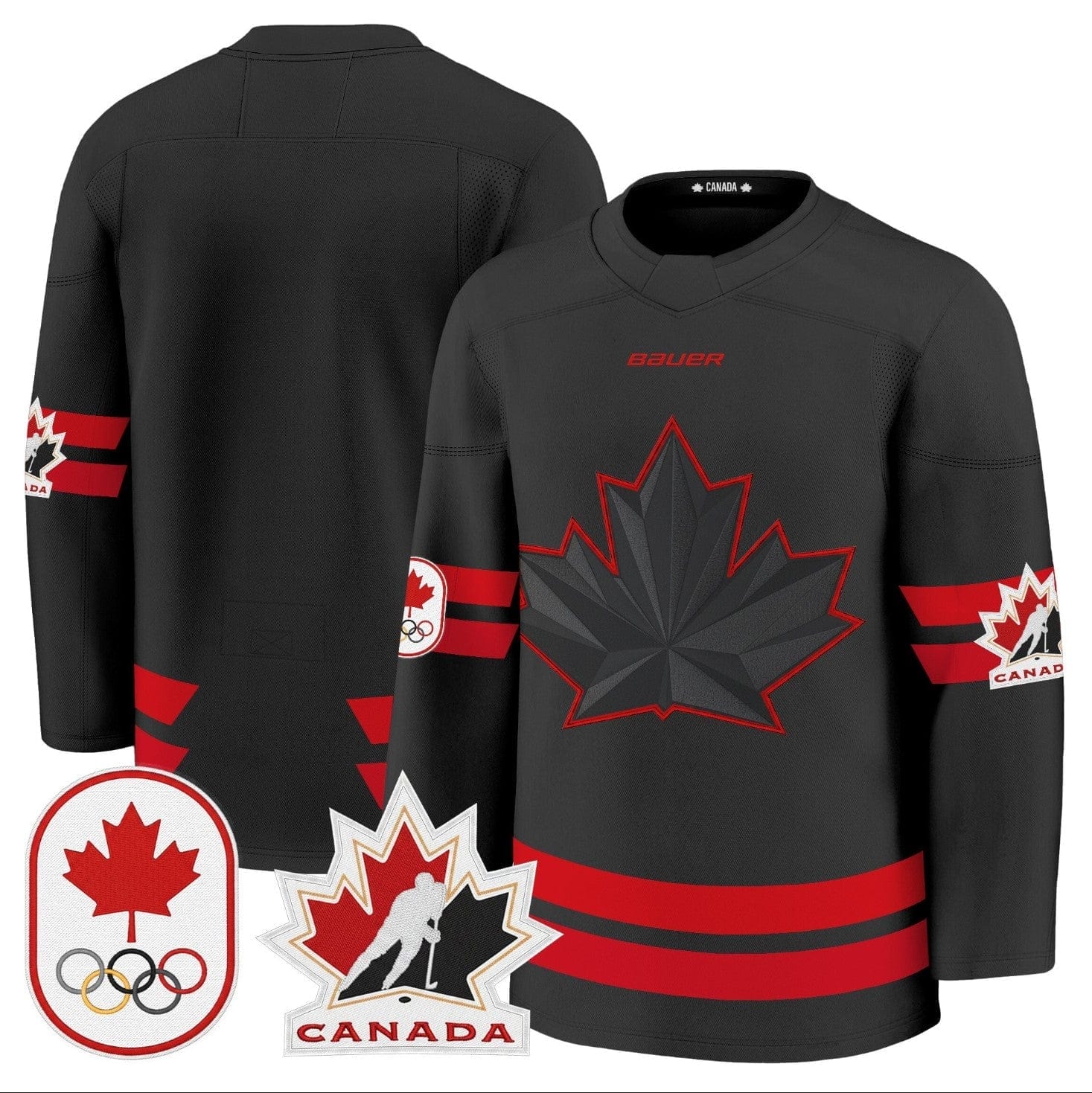 Team Jersey Canada Olympic Premium Hockey Stitched 5 Team Jersey Canada Olympic Premium Hockey Stitched Black