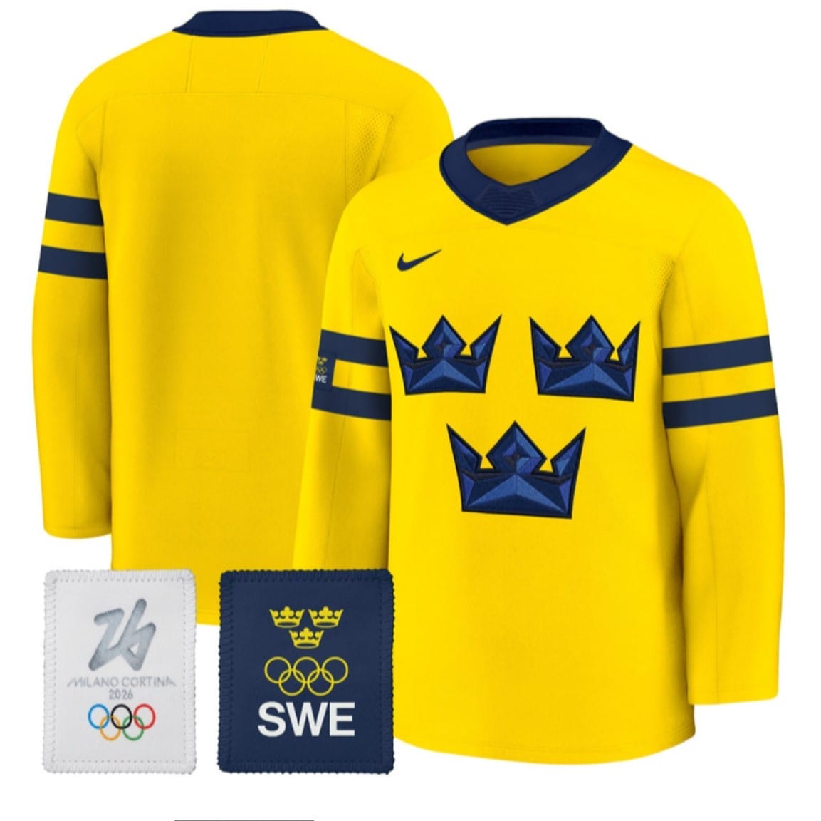 Team Jersey Sweden Olympic 2026 Premium All Stitched Gold