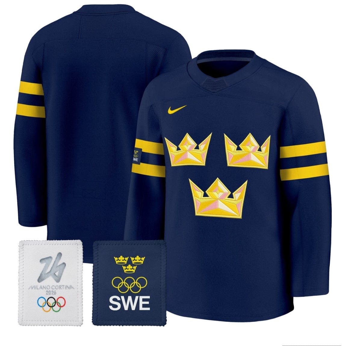 Team Jersey Sweden Olympic 2026 Premium All Stitched 2 Team Jersey Sweden Olympic 2026 Premium All Stitched - Image 2