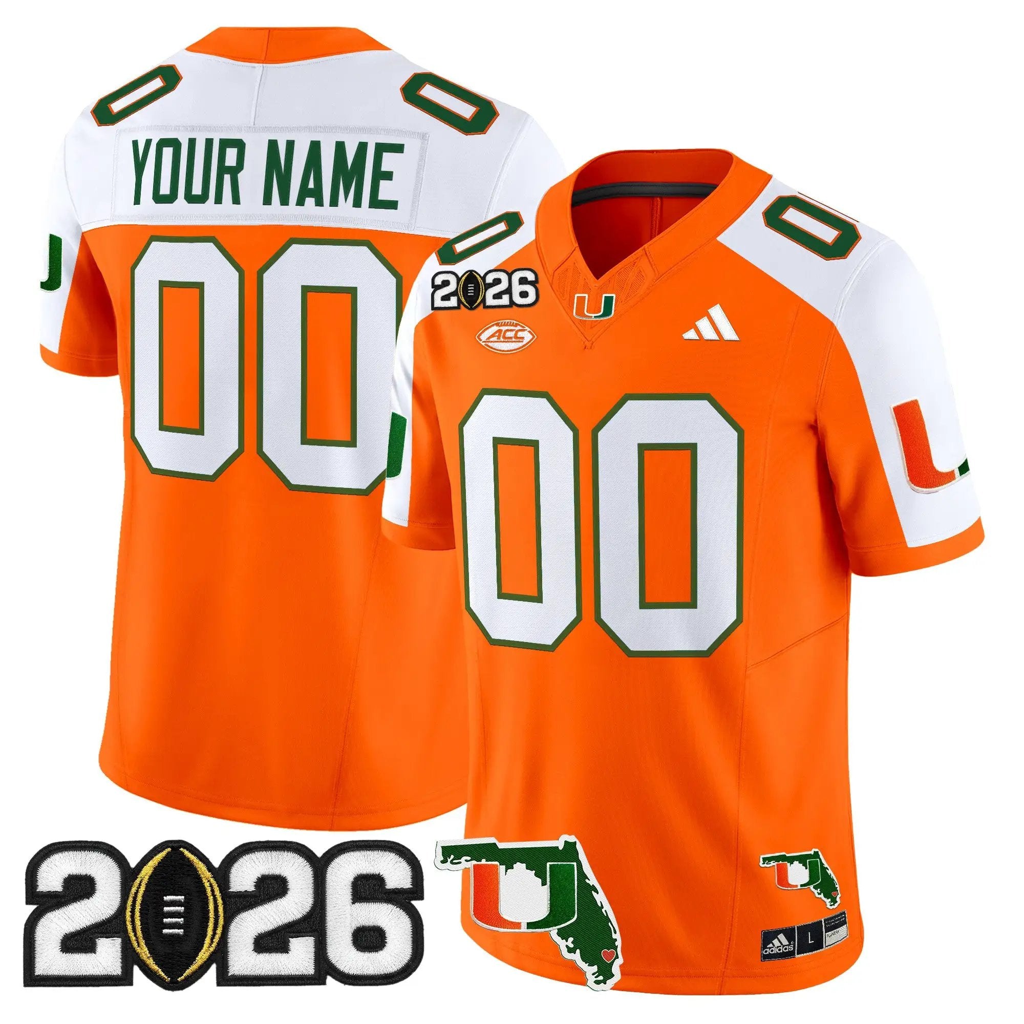 Miami Hurricanes 2026 CFP Final & Florida Patch Vapor Limited Custom Jersey - Stitched 5 Miami Hurricanes 2026 CFP Final & Florida Patch Vapor Limited Custom Jersey - Stitched by Digigearus