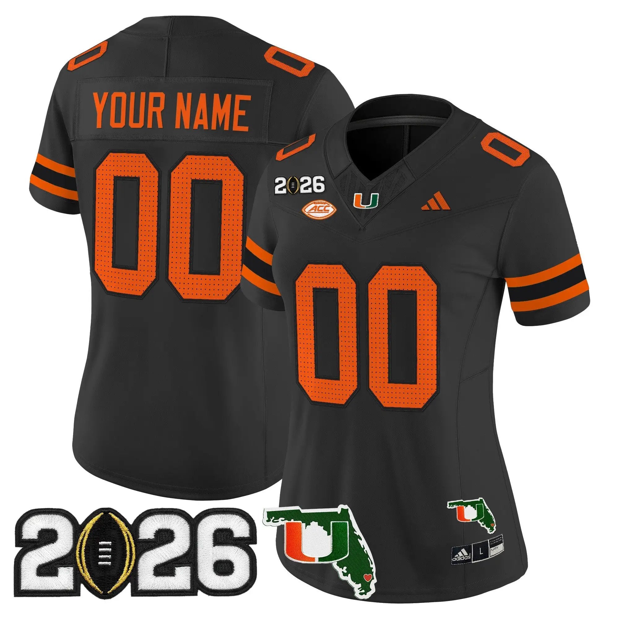 Miami Hurricanes 2026 CFP Final & Florida Patch Vapor Limited Custom Jersey - Stitched 7 Miami Hurricanes 2026 CFP Final & Florida Patch Vapor Limited Custom Jersey - Stitched by Digigearus
