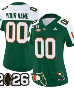 Miami Hurricanes 2026 CFP Final & Florida Patch Vapor Limited Custom Jersey - Stitched 23 Miami Hurricanes 2026 CFP Final & Florida Patch Vapor Limited Custom Jersey - Stitched by Digigearus