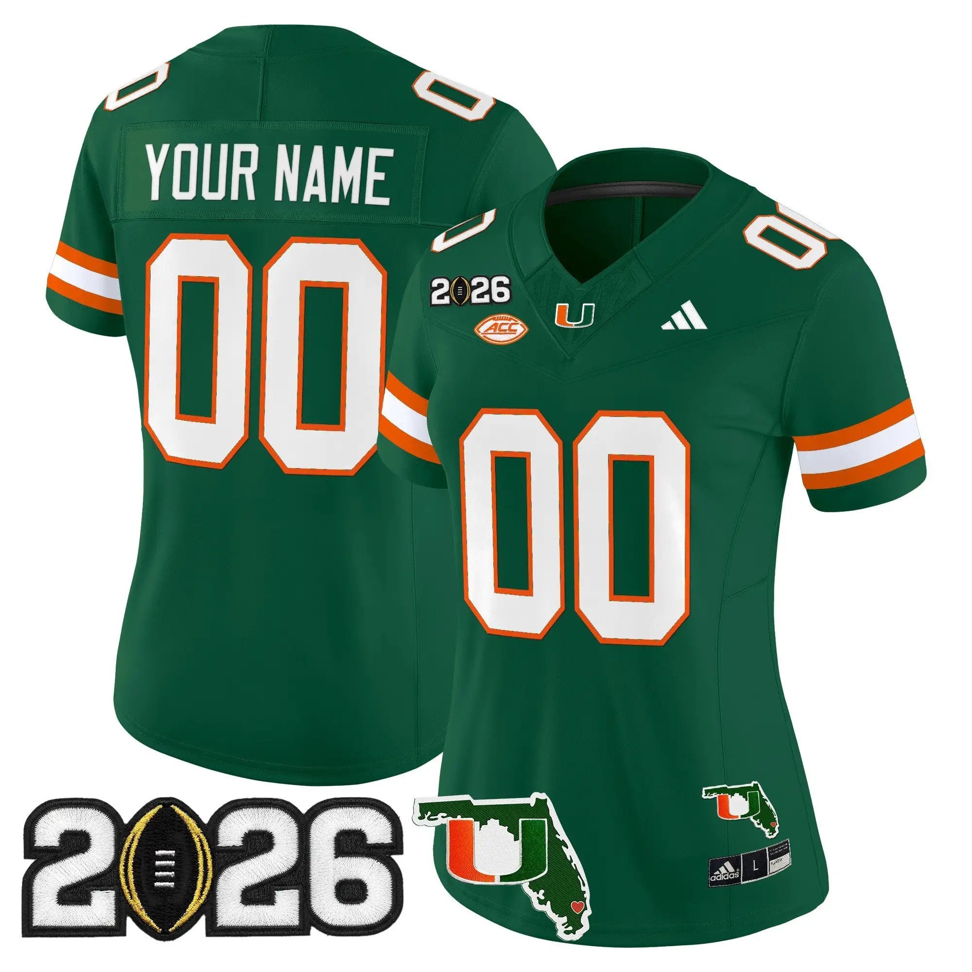 Miami Hurricanes 2026 CFP Final & Florida Patch Vapor Limited Custom Jersey - Stitched 9 Miami Hurricanes 2026 CFP Final & Florida Patch Vapor Limited Custom Jersey - Stitched by Digigearus