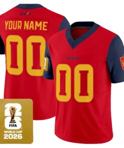 Spain 2026 World Cup Vapor Football Custom Jersey - All Stitched 3 Spain 2026 World Cup Vapor Football Custom Jersey - All Stitched by Digigearus