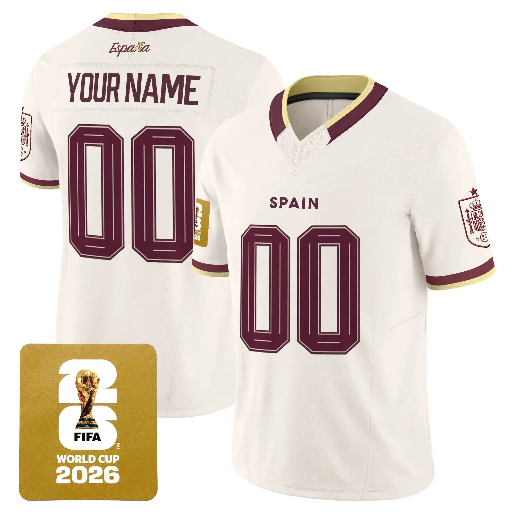 Spain 2026 World Cup Vapor Football Custom Jersey - All Stitched 1 Spain 2026 World Cup Vapor Football Custom Jersey - All Stitched by Digigearus