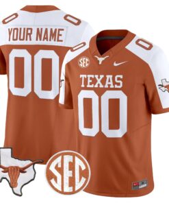 TEX 2026 State Map & SEC Patch Vapor Limited Custom Jersey - Stitched by Digigearus