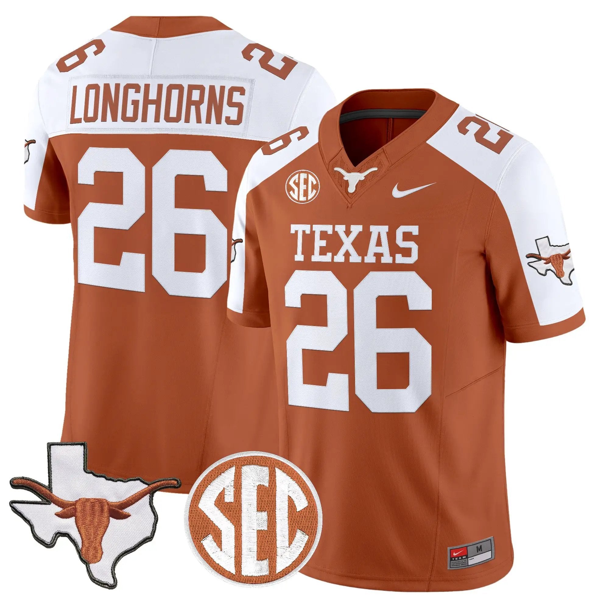 TEX 2026 State Map & SEC Patch Vapor Limited Jersey - Stitched 44 TEX 2026 State Map & SEC Patch Vapor Limited Jersey - Stitched by Digigearus