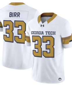 Aidan Birr Jersey #33 Georgia Tech Yellow Jackets 2026 Limited Stitched by My Store NCAA Football Jerseys