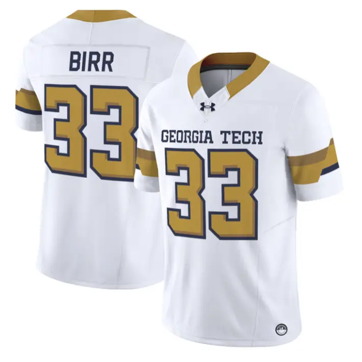 Aidan Birr Jersey #33 Georgia Tech Yellow Jackets 2026 Limited Stitched by My Store NCAA Football Jerseys
