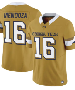 Alberto Mendoza Jersey #16 Georgia Tech Yellow Jackets 2026 Limited Stitched by My Store NCAA Football Jerseys
