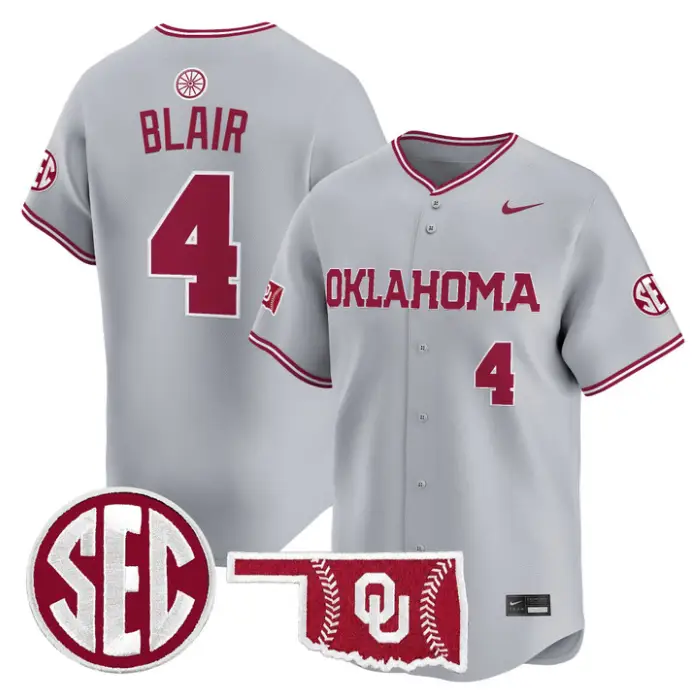 Alec Blair Jersey #4 Oklahoma Sooners Baseball 2026 Vapor Stitched by My Store