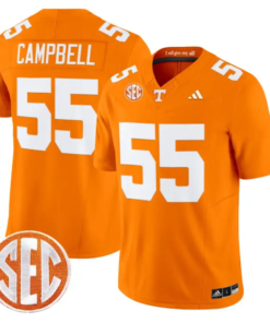 Amare Campbell Jersey #55 Tennessee Vols 2026 Vapor Limited Stitched by My Store NCAA Football Jerseys