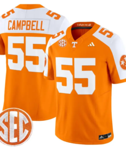 Amare Campbell Jersey #55 Tennessee Vols 2026 Vapor Limited Stitched by My Store NCAA Football Jerseys