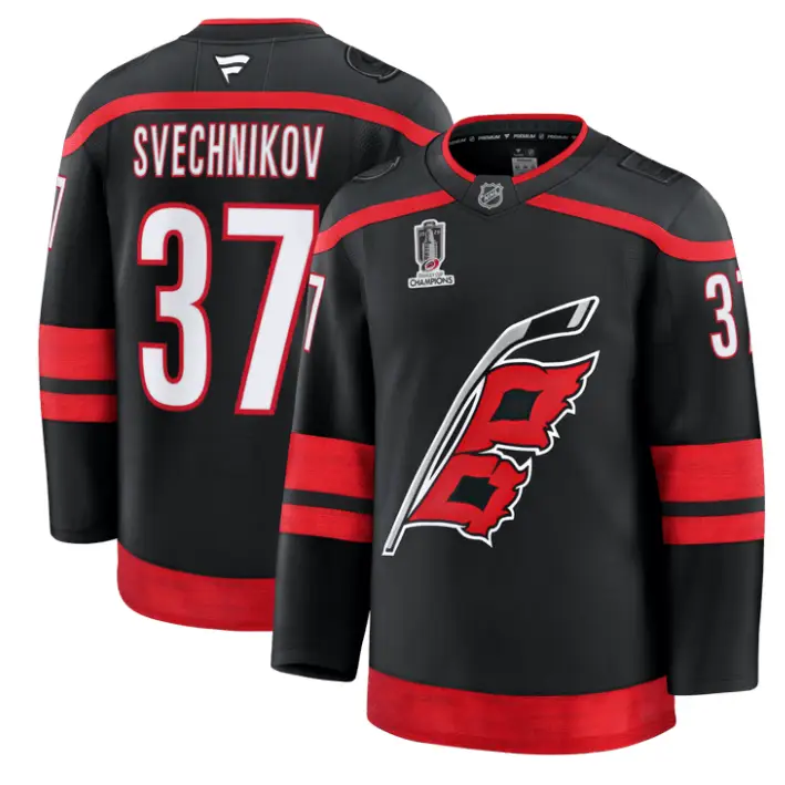 Andrei Svechnikov Jersey #37 Carolina Hurricanes 2026 Stanley Cup Champions Black 1 Andrei Svechnikov Jersey #37 Carolina Hurricanes 2026 Stanley Cup Champions Black by Hockey David